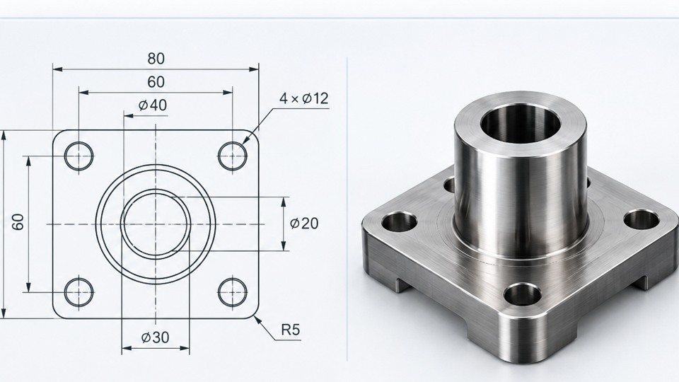 Tái dựng chi tiết cơ khí từ bản vẽ 2D sang mô hình 3D
