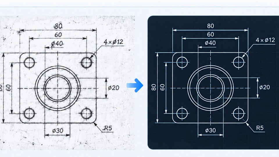 Làm sạch hình học CAD trước và sau